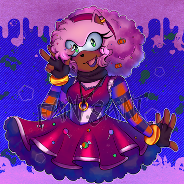 Blacktober: Amy Rose from Sonic